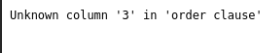 Error thrown at ORDER BY 3